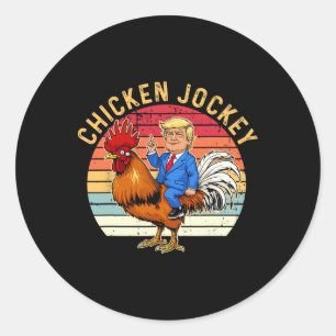 Chicken Jockey Trump Funny Meme 3 Classic Round Sticker