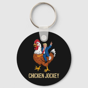 Chicken Jockey Trump Funny Meme 6 Key Ring