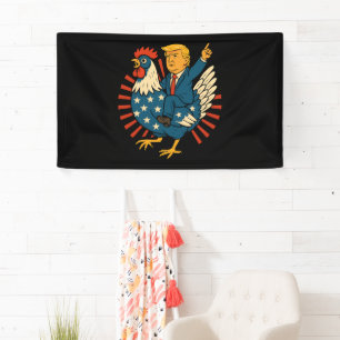 Chicken Jockey Trump Funny Meme Banner