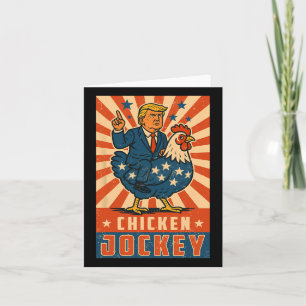 Chicken Jockey Trump Funny Meme  Card