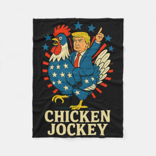 Chicken Jockey Trump Funny Meme  Fleece Blanket