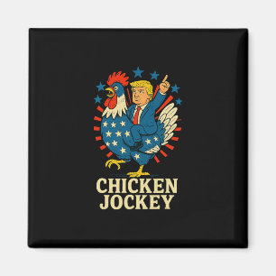 Chicken Jockey Trump Funny Meme Magnet
