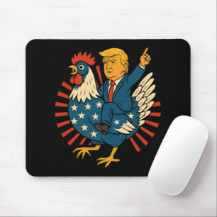 Chicken Jockey Trump Funny Meme Mouse Mat