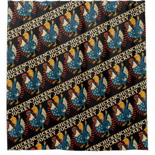 Chicken Jockey Trump Funny Meme Shower Curtain
