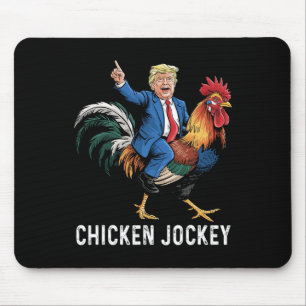 Chicken Jockey Trump Funny Meme Surreal Humour Tee Mouse Mat
