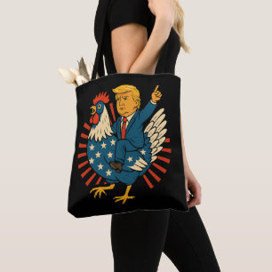 Chicken Jockey Trump Funny Meme Tote Bag