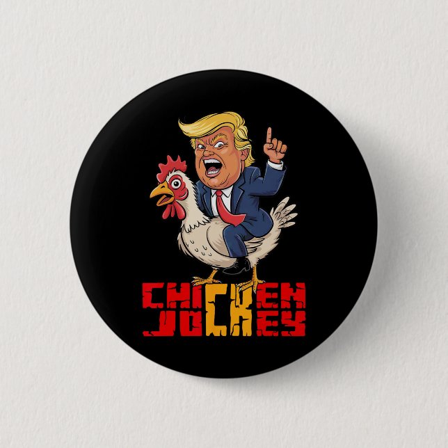 Chicken Jockey Trump Funny Political Meme  6 Cm Round Badge (Front)