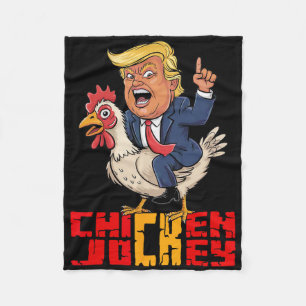 Chicken Jockey Trump Funny Political Meme  Fleece Blanket