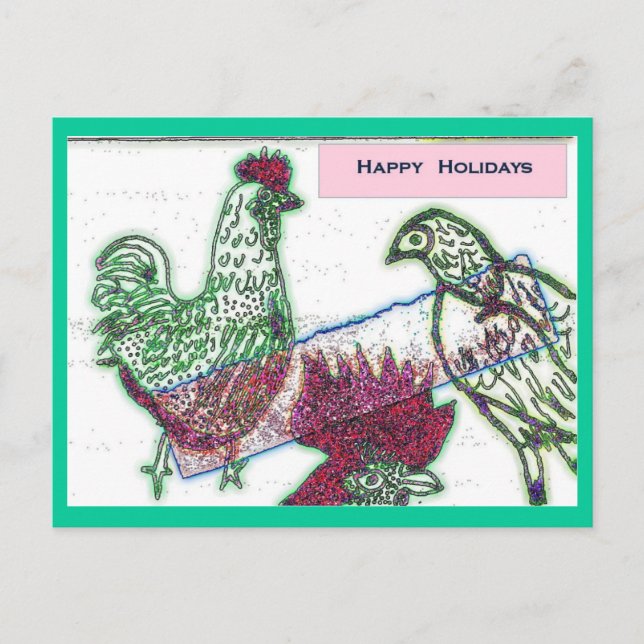 Chicken Joy Christmas Postcard (Front)