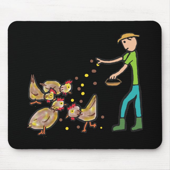Chicken Keeping Mouse Mat (Front)