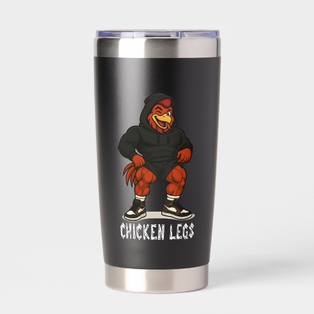 Chicken Legs – Funny Jacked Chicken Gym Workout Insulated Tumbler (Front)