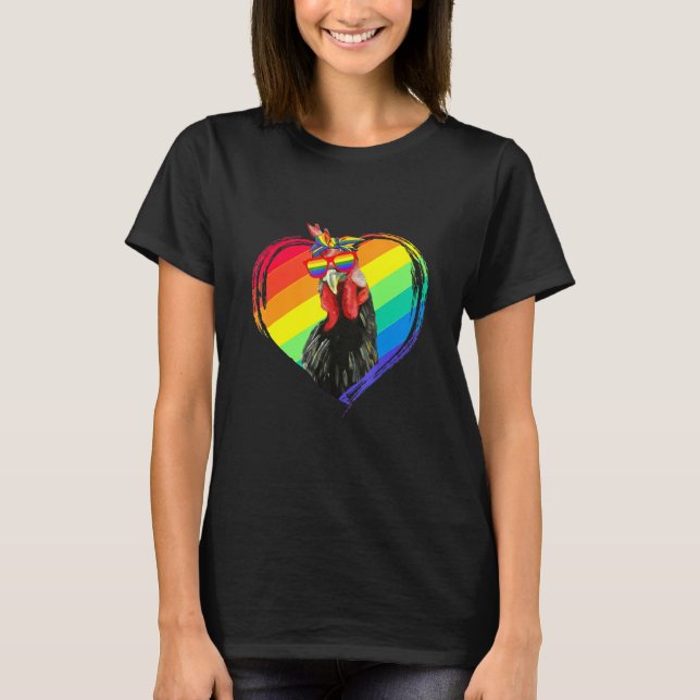 Chicken Lgbt Lover T-Shirt (Front)