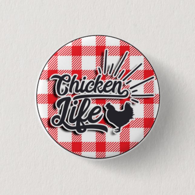 Chicken Life 3 Cm Round Badge (Front)
