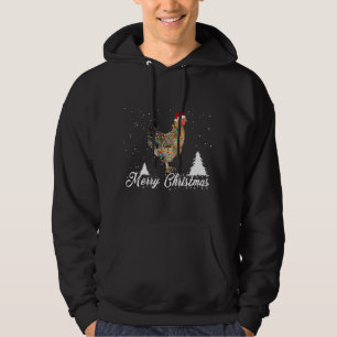 Chicken Lights with Santa Hat Christmas Pyjamas Hoodie
