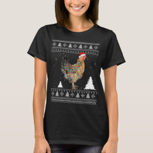Chicken Lights with Santa Hat Christmas Pyjamas Ug T-Shirt