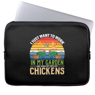 Chicken Lover And Hangout With My Chickens Laptop Sleeve