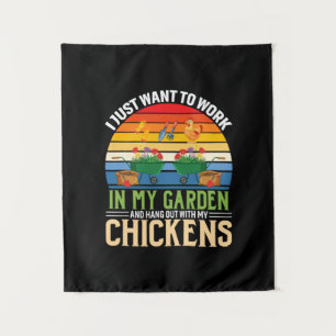 Chicken Lover And Hangout With My Chickens Tapestry
