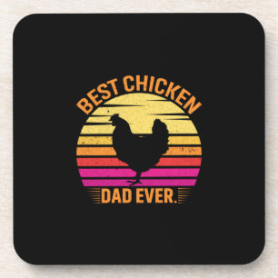 Chicken Lover   Best Chicken Dad Ever Coaster