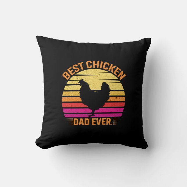Chicken Lover | Best Chicken Dad Ever Cushion (Front)
