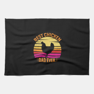 Chicken Lover Best Chicken Dad Ever Tea Towel