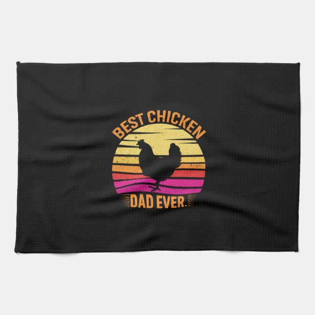 Chicken Lover | Best Chicken Dad Ever Tea Towel (Horizontal)