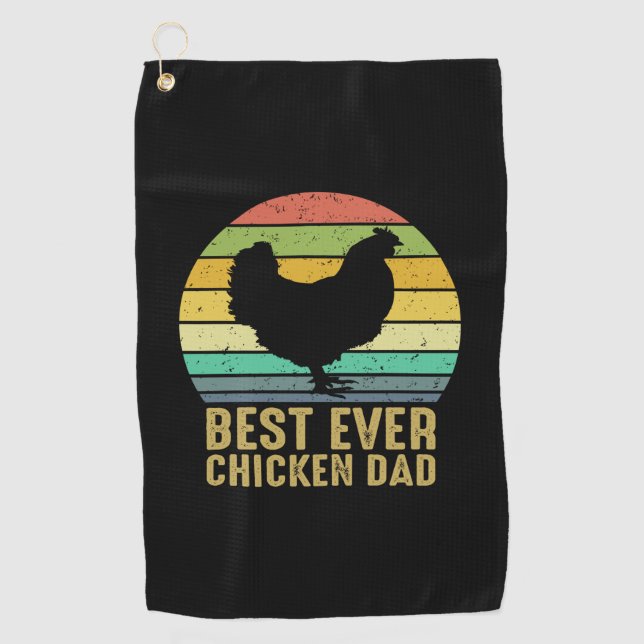 Chicken Lover | Best Ever Chicken Dad Golf Towel (Front)