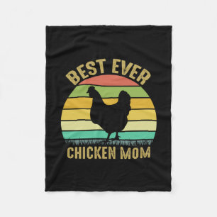 Chicken Lover Best Ever Chicken Mom Fleece Blanket