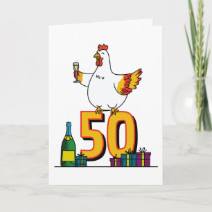 Chicken Lover Birthday 50th Hen Pet Poultry Card