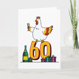 Chicken Lover Birthday 60th Hen Pet Poultry Card