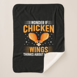 Chicken Lover   Chicken Wing Sherpa Blanket