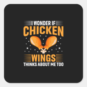 Chicken Lover   Chicken Wing Square Sticker