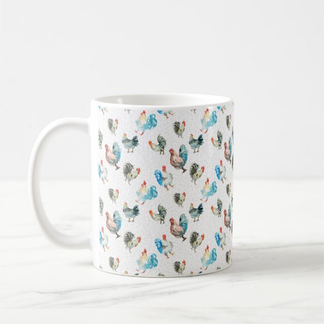 Chicken Lover Country Hens Coffee Mug (Left)