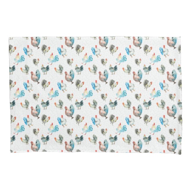 Chicken Lover Country Hens Pillowcase (Front)