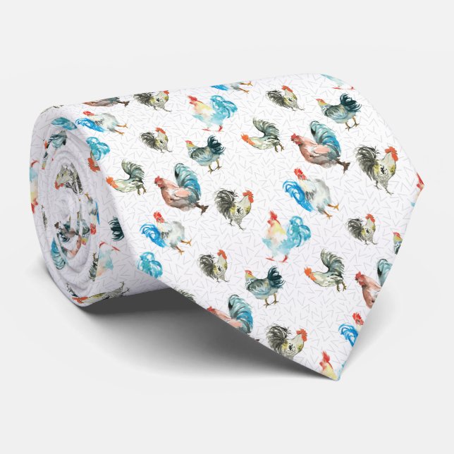 Chicken Lover Country Hens Tie (Rolled)