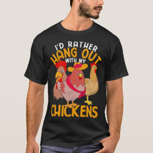 Chicken Lover Farmer Funny Farming Farm Animal Chi T-Shirt