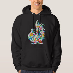 Chicken Lover Floral Silkie Hen   Hoodie
