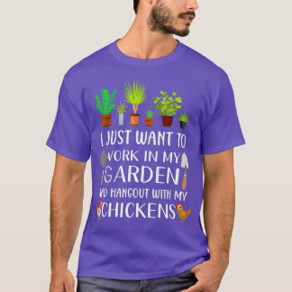 Chicken lover funny gardening shirt for men