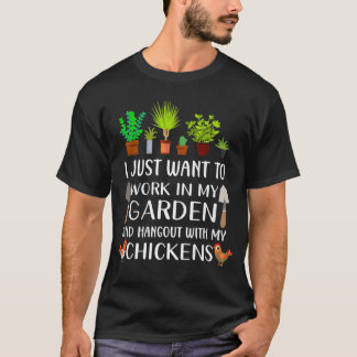 Chicken lover funny gardening shirt for men women