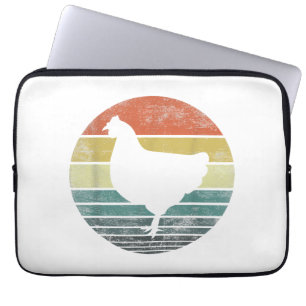 Chicken Lover Gifts Funny Farmer Retro Vintage Far Laptop Sleeve