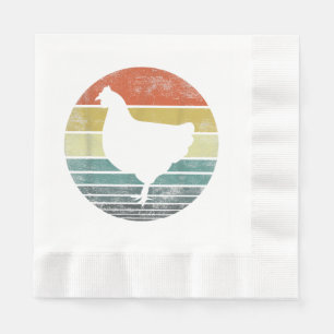 Chicken Lover Gifts Funny Farmer Retro Vintage Far Napkin