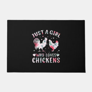 Chicken Lover Girl Who Loves Chickens Doormat