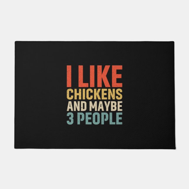 Chicken Lover | I Like Chickens Doormat (Front)