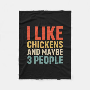 Chicken Lover I Like Chickens Fleece Blanket