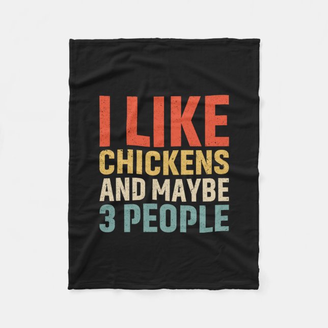 Chicken Lover | I Like Chickens Fleece Blanket (Front)