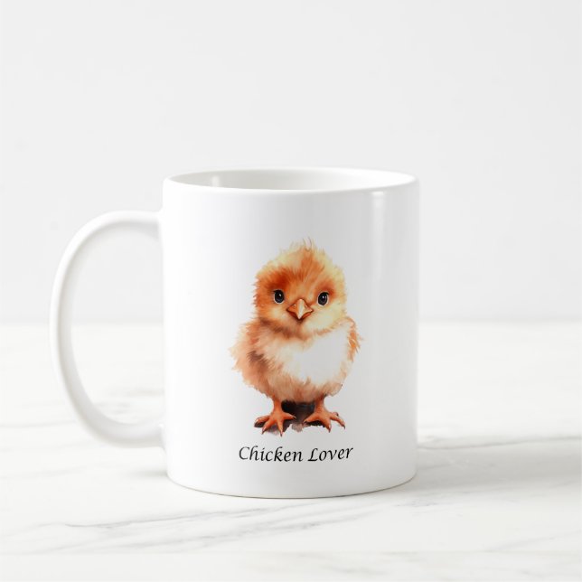 Chicken Lover Mug - Cute Chicken Mug  (Left)