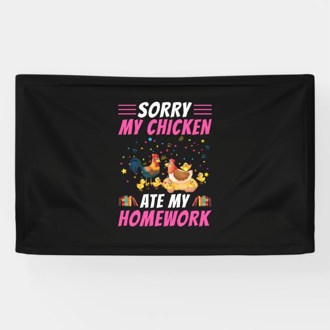 Chicken Lover | My Chicken Ate My Homework Banner (Horizontal)
