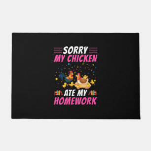 Chicken Lover   My Chicken Ate My Homework Doormat