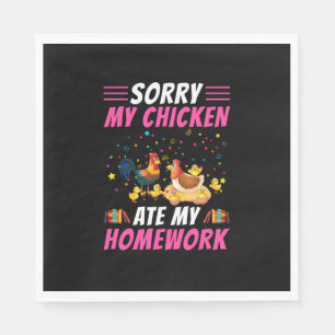Chicken Lover   My Chicken Ate My Homework Napkin