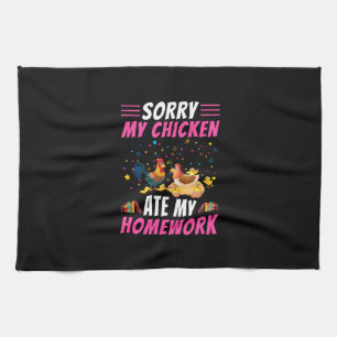 Chicken Lover   My Chicken Ate My Homework Tea Towel