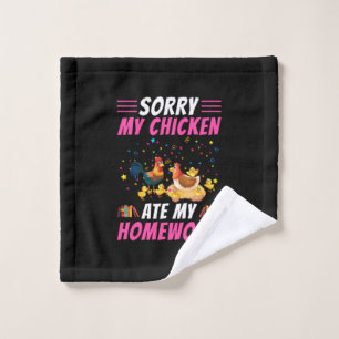 Chicken Lover   My Chicken Ate My Homework Wash Cloth